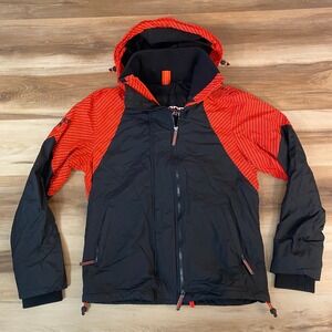Superdry Windcheater Tech Jacket Womens Large Hooded Full Zip Lightweight